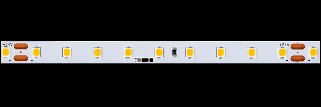 Bande LED blanche sur fond noir.webp