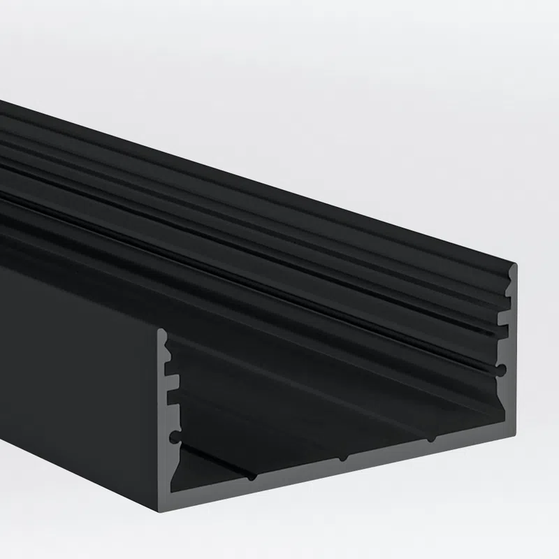 PROLED 2026 - Profilé alu - L-LINE LOW - 2 mètres - Finition Noire