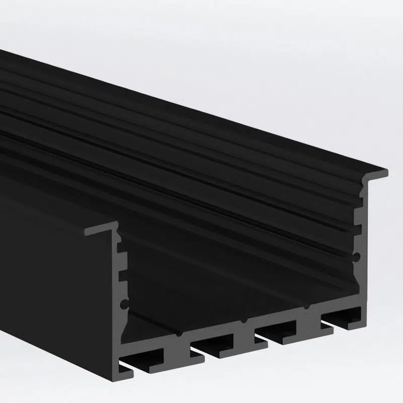 PROLED 2026 - Profilé alu - L-LINE REC 24 ST  - 2 mètres - Finition Noire