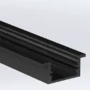 PROLED 2026 - Profilé alu - M-LINE REC 12 ST - 2 mètres - Finition Noire