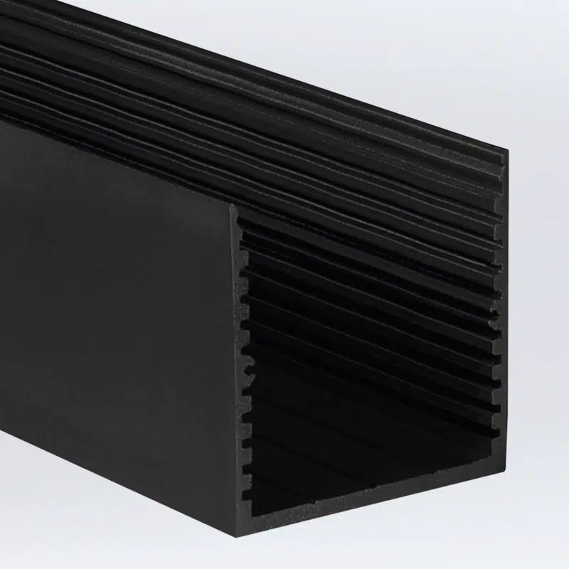 PROLED 2026 - Profilé alu - PS-LINE STANDARD- 2 mètres - Finition Noire