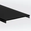 PROLED 2026 - Capot plastique - L-LINE - Plat Noir - 2 mètres