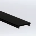 PROLED 2026 - Capot plastique - S-LINE - Plat Noir - 2 mètres