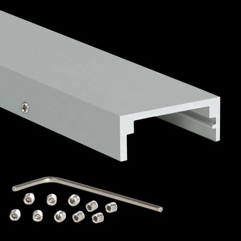 PROLED 2026 - Profilé de montage pour L-LINE 24, SQ-LINE 24, M-LINE 24 - 1 mètre - Finition Alu (M-LINE - 24 mm)